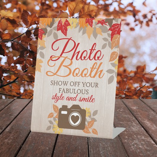 Fall Foto Booth Brautparty oder Hochzeit Sockelschild