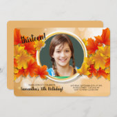 Fall Foto Geburtstagseinladung Einladung (Vorne/Hinten)