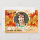 Fall Foto Geburtstagseinladung Einladung (Vorderseite)
