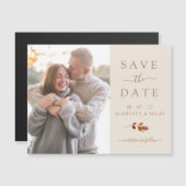 Fall Foto Save the Date Hochzeitskarte Magnetkarte (Vorne/Hinten)