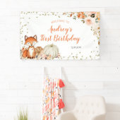 Fall Fox Sie ist ein Wild One Birthday Große Banne Banner (Insitu)