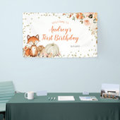 Fall Fox Sie ist ein Wild One Birthday Große Banne Banner (Messeveranstaltung)
