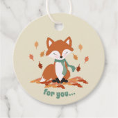 Fall Fox Woodland Geburtstag Geschenkanhänger (Vorderseite)