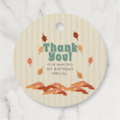 Fall Fox Woodland Geburtstag Geschenkanhänger (Rückseite)