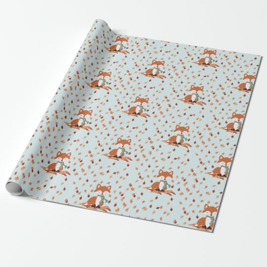 Fall Fox Woodland Geburtstag Geschenkpapier (Ungerollt)