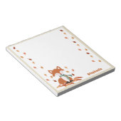 Fall Fox Woodland Geburtstag Notizblock (angewinkelt)