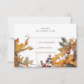 Fall-Frame-Antwortkarte RSVP Karte (Vorderseite)