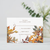 Fall-Frame-Antwortkarte RSVP Karte (Stehend Vorderseite)
