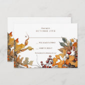 Fall-Frame-Antwortkarte RSVP Karte (Vorne/Hinten)