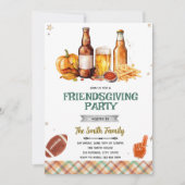 Fall Friends Food and Football invitation Einladung (Vorderseite)