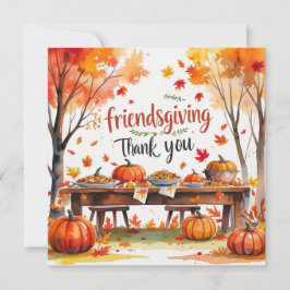 Fall Friendsgiving Dankeschön Card Dankeskarte