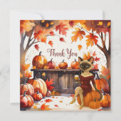 Fall Friendsgiving Dankeschön Card Dankeskarte (Vorderseite)