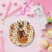 Fall Friendsgiving Herbst Party für Cat Liebhaber Pappteller (Party)