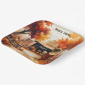 Fall Friendsgiving Herbst Party für Cat Liebhaber Pappteller (Gewinkelt)