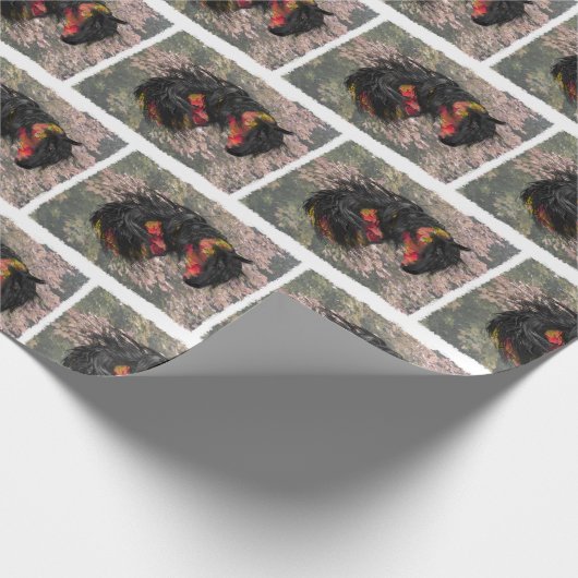 Fall Friesian Horse Geschenkpapier (Ecke)