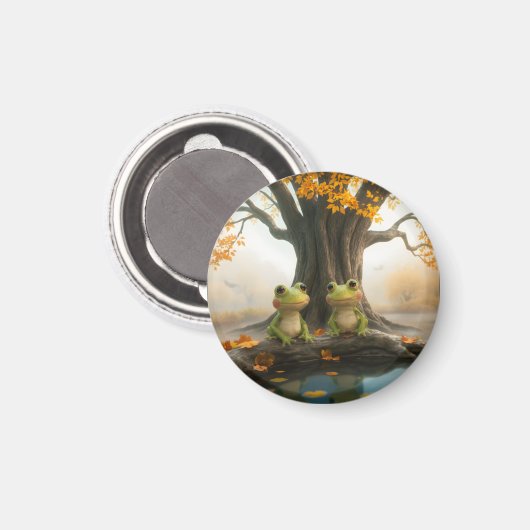 Fall Frogs Magnet (Vorderseite/Rückseite)