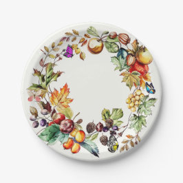 Fall Frucht- und Schmetterlingsdruckpapier-Teller Pappteller