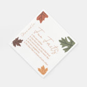 Fall Fun facts Name Wedding  Serviette (Ecke)