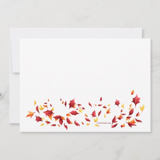 Fall Fun Kindergeburtstag Party Einladung (Rückseite)