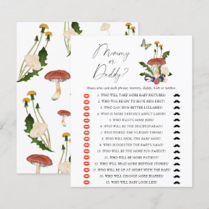 Fall fungi Mommy or daddy baby dudy game