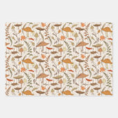 Fall Fungi und Blätter - nahtloses Muster. (Vorderseite)