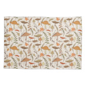 Fall Fungi und Blätter - nahtloses Muster. Kissenbezug (Rückseite)