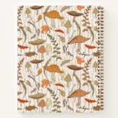 Fall Fungi und Blätter - nahtloses Muster. Notizblock (Rückseite)