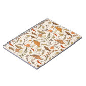 Fall Fungi und Blätter - nahtloses Muster. Notizblock (Linke Seite)