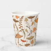 Fall Fungi und Blätter - nahtloses Muster. Pappbecher (Links)