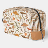 Fall Fungi und Blätter - nahtloses Muster. Waschbeutel (Rechte Ecke)