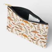 Fall Fungi und Blätter - nahtloses Muster. Zubehörtasche (Offen)