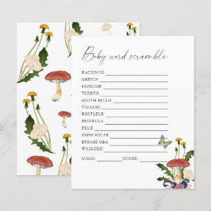 fall fungi - Word cramble Baby Dusche Spiel