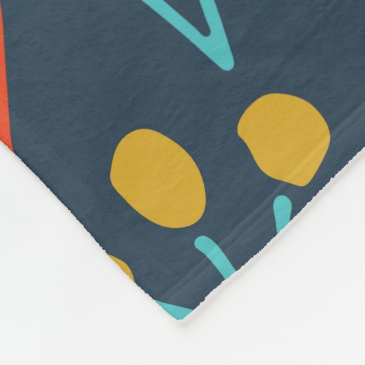 Fall Funky Floral Leaf Muster Fleecedecke (Ecke)