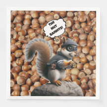 Fall Funny Eichhörrel Bandit Paper Napkin