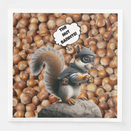 Fall Funny Eichhörrel Bandit Paper Napkin Serviette