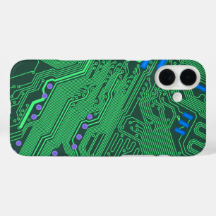 Fall für das Green Circuit Board iPhone 16 Plus Hülle