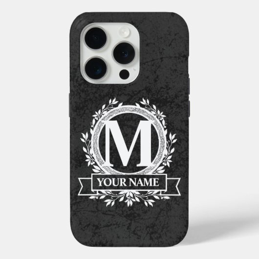 Fall für die florale Monogram-Design-Case-Mate-iPh Case-Mate iPhone Hülle (Rückseite)
