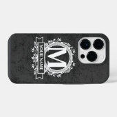 Fall für die florale Monogram-Design-Case-Mate-iPh iPhone Hülle (Rückseite (Horizontal))