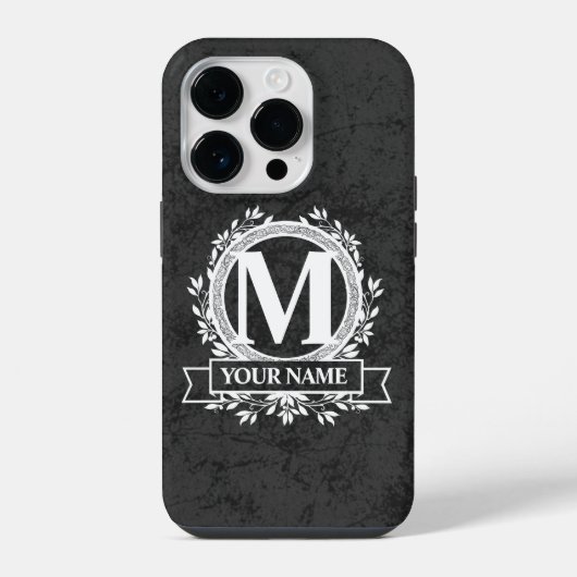 Fall für die florale Monogram-Design-Case-Mate-iPh iPhone Hülle (Rückseite)