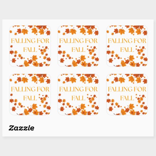 Fall für Fall Quadratischer Aufkleber (Blatt)