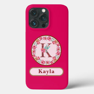 Fall für hübsches Monogram K Floral Case-Mate iPho iPhone Hülle