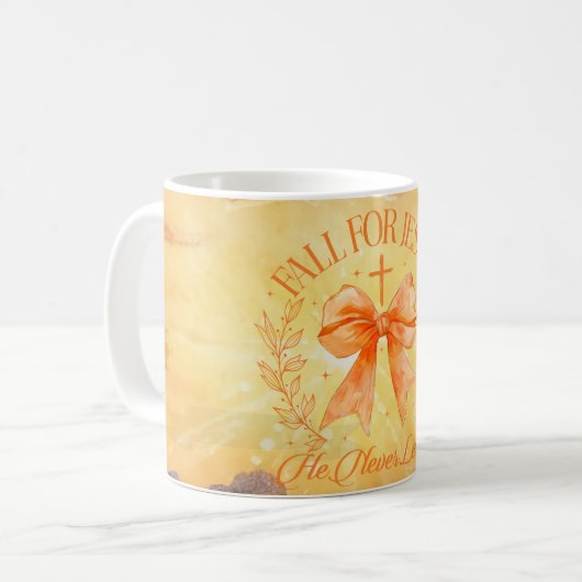 FALL FÜR JESUS ER LEBT NIE KAFFEETASSE (Vorderseite Links)