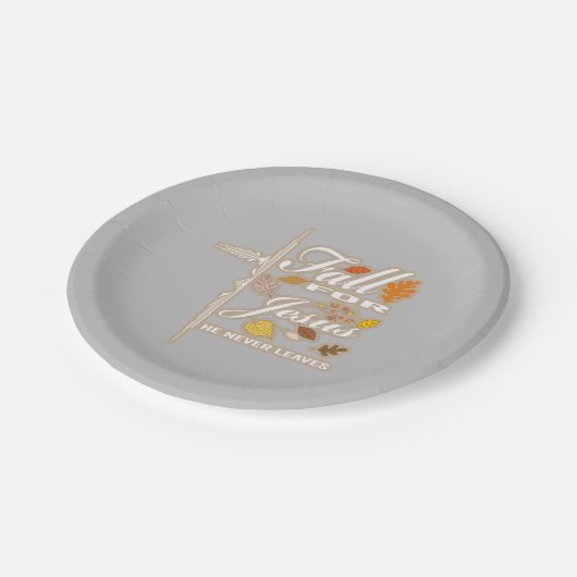 Fall für Jesus er nie verlasse Pappteller (Schrägansicht)