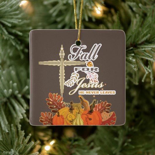 Fall für Jesus er verlasse nie 1 Keramikornament (Baum)