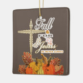Fall für Jesus er verlasse nie 1 Keramikornament (Links)