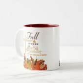 Fall für Jesus er verlasse nie 1   Zweifarbige Tasse (Vorderseite Links)
