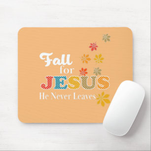Fall für Jesus Er Verlasse nie Christlichen Polka Mousepad