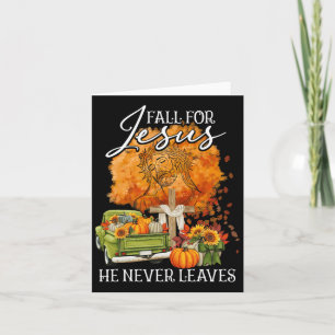Fall für Jesus, er Verlasse nie Herbst Christi Karte