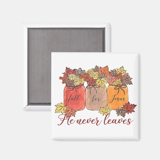 Fall für Jesus, er Verlasse nie Magnet (Vorderseite/Rückseite)