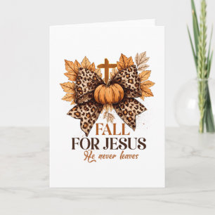 Fall Für Jesus Er Verlässt Bow-Erntedankfest Ch Karte